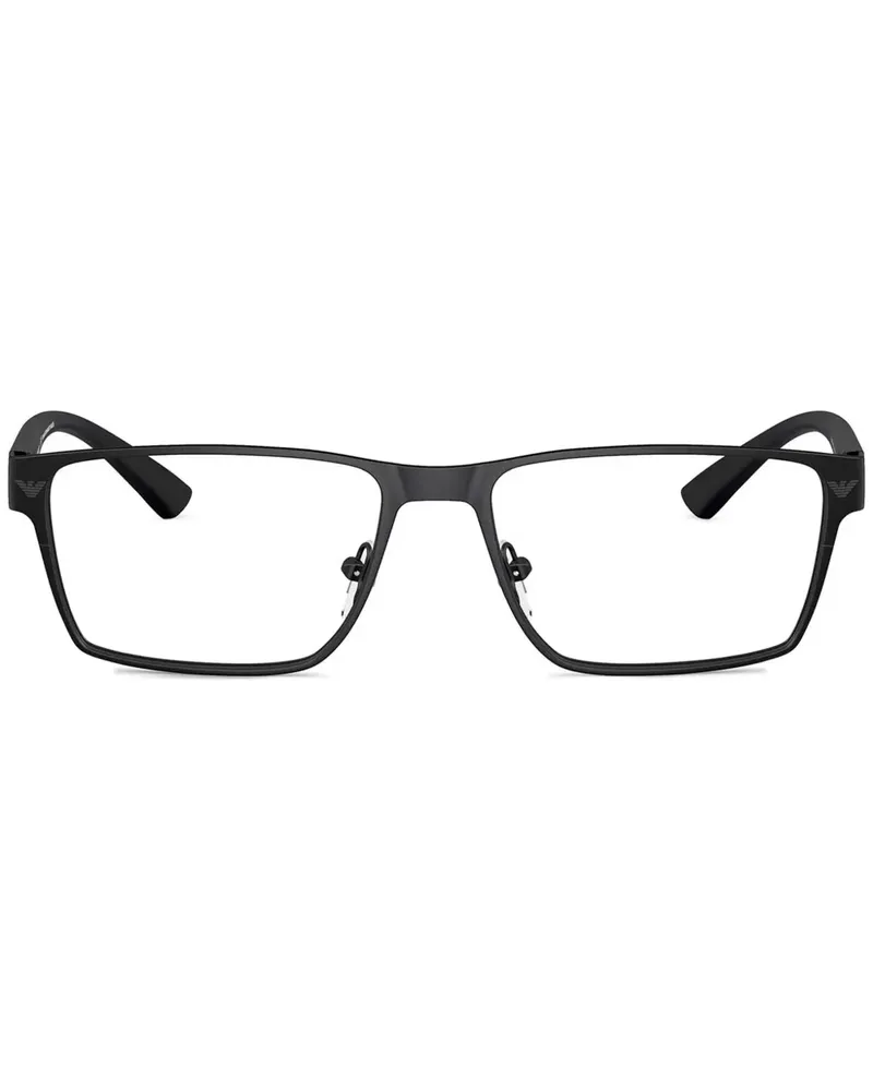 Emporio Armani Brille mit eckigem Gestell - Schwarz Schwarz
