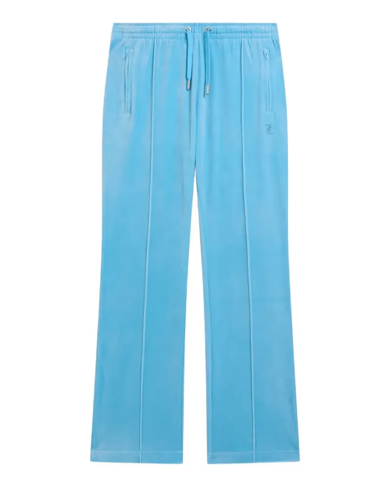 Juicy Couture Diamanté velour track pants - Blau Blau