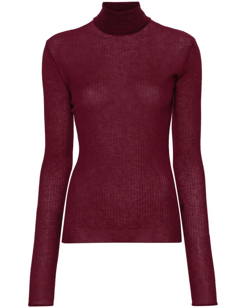 Patrizia Pepe ribbed-knit sweater Rot