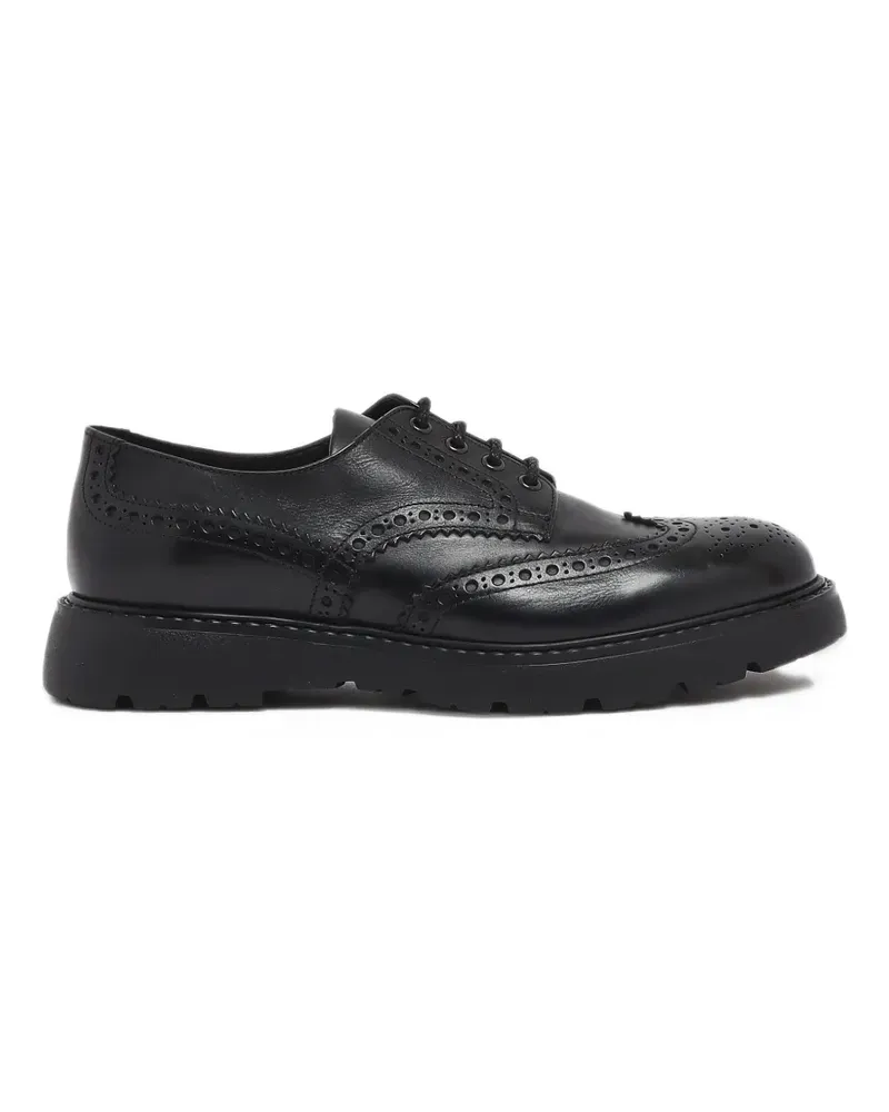 Doucal´s Triumph brogue calf leather lace-up Derby shoes - Schwarz Schwarz
