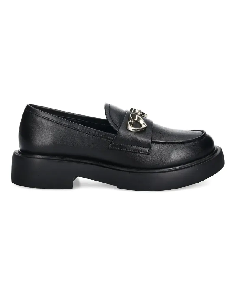 Moschino heart-detail loafers - Schwarz Schwarz