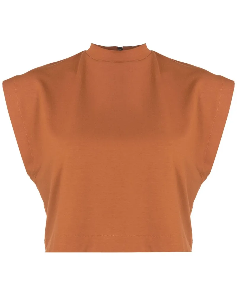 Lenny Niemeyer Cropped-Top mit Stehkragen - Braun Braun