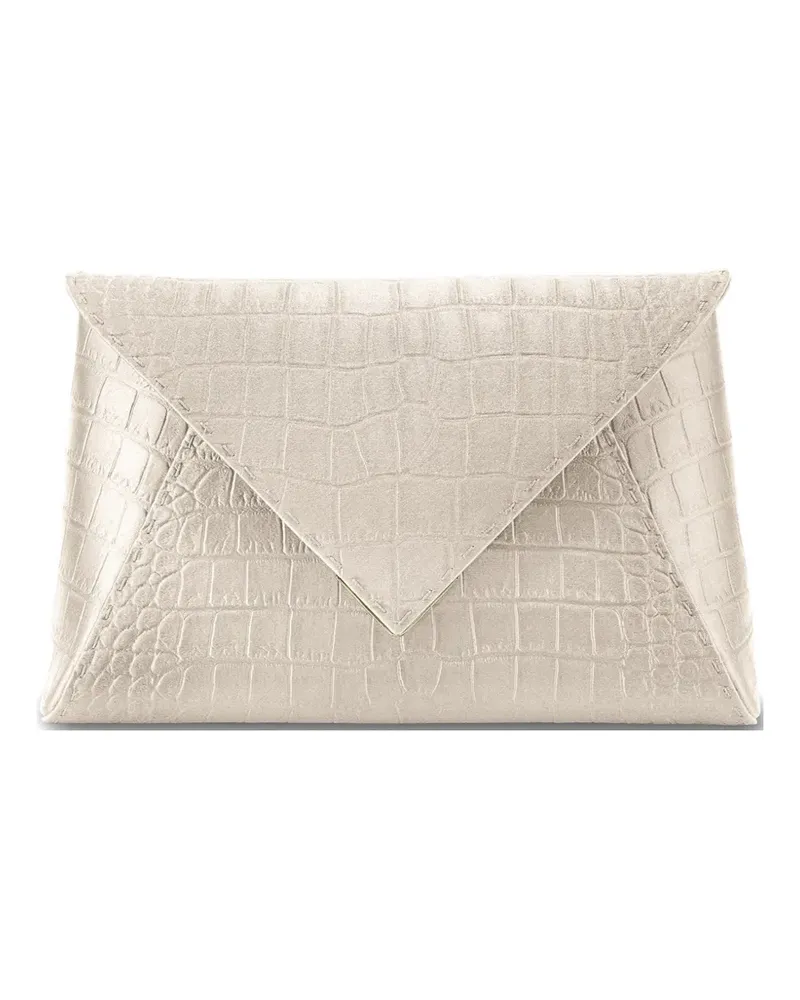 Tyler Ellis large Lee Pouchet clutch bag - Nude Nude