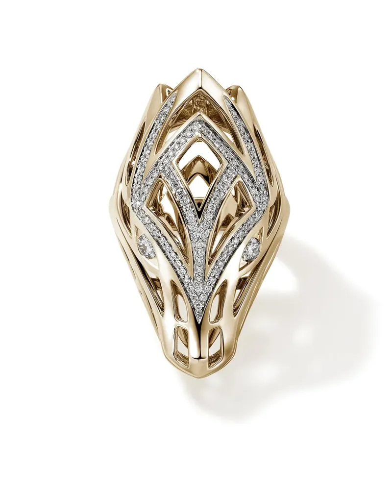 John Hardy 14kt Naga Saddle Gelbgoldring Gold