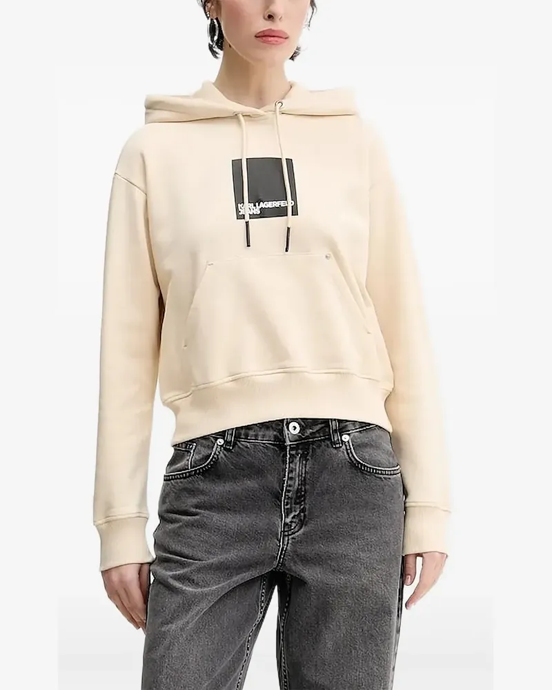 Karl Lagerfeld Hoodie mit Logo-Print - Nude Nude