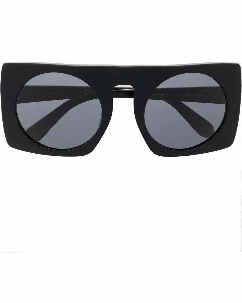 Stella McCartney Sonnenbrille mit eckigem Gestell - Schwarz Schwarz