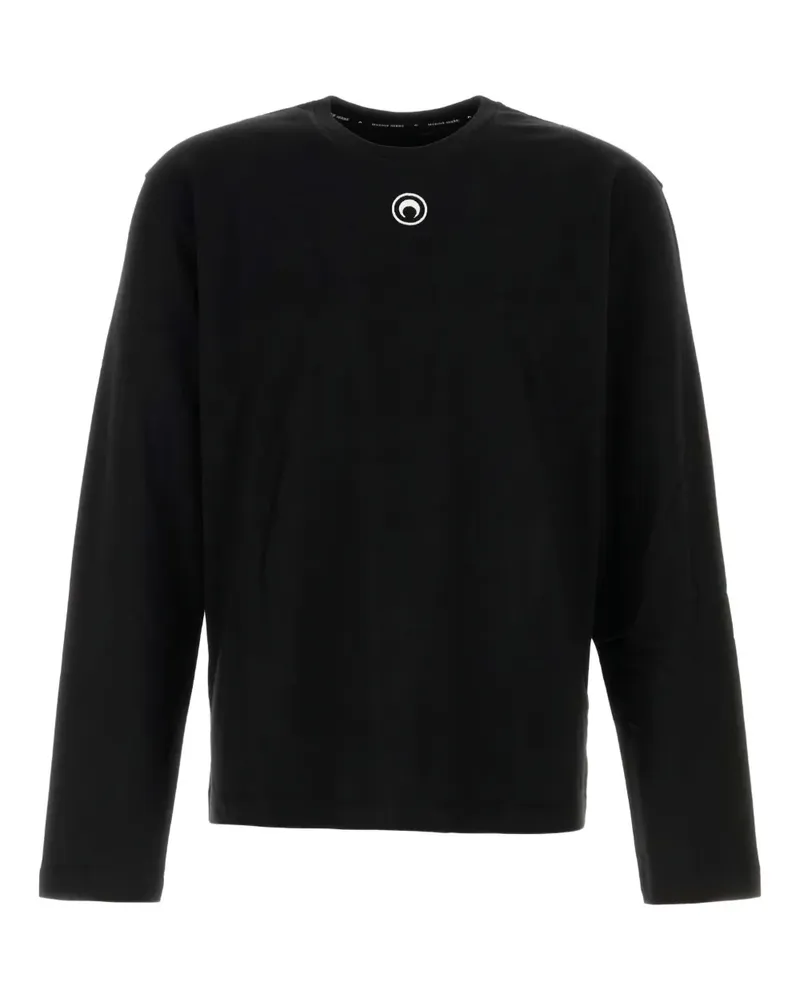 Marine Serre Langarmshirt aus Baumwolle - Schwarz Schwarz