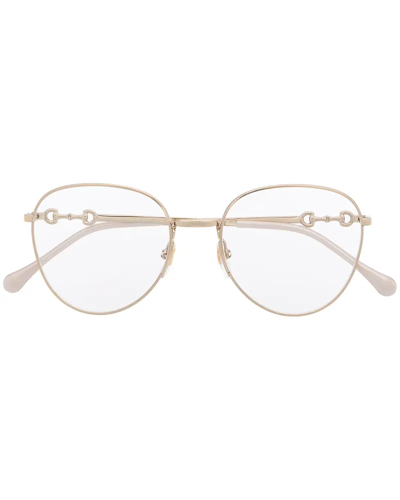 Gucci Brille mit rundem Gestell - Gold Gold