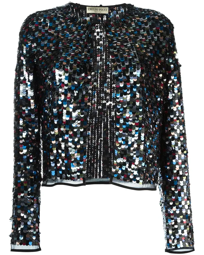 Emilio Pucci Cropped-Paillettenjacke - Mehrfarbig Mehrfarbig