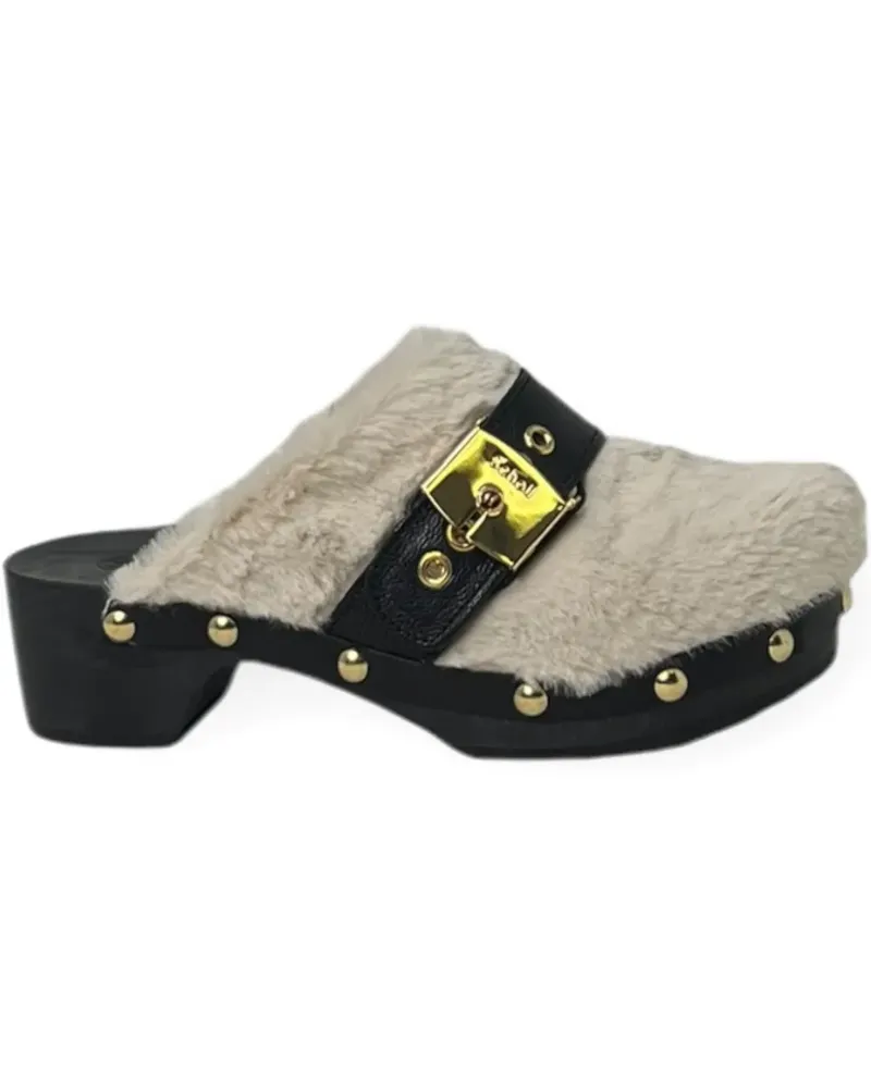 Scholl PESCURA ALASKA Mules aus Faux Fur - Nude Nude