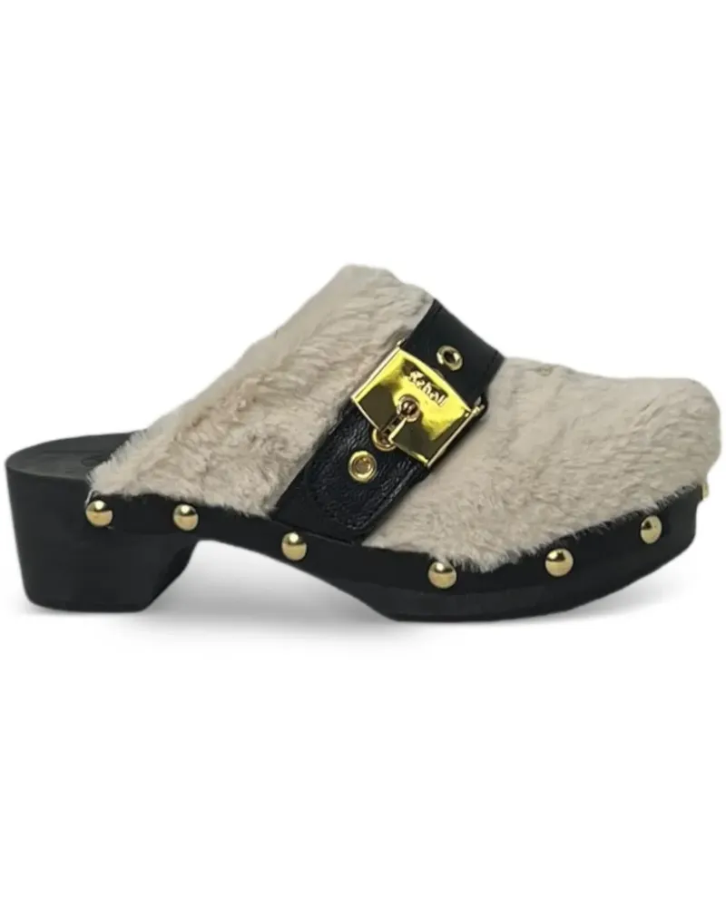 Scholl PESCURA ALASKA Mules aus Faux Fur - Nude Nude
