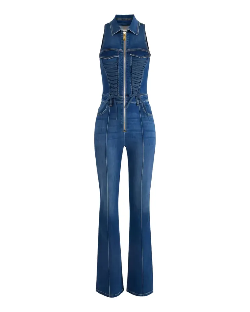 Elisabetta Franchi Ärmelloser Jeans-Jumpsuit - Blau Blau