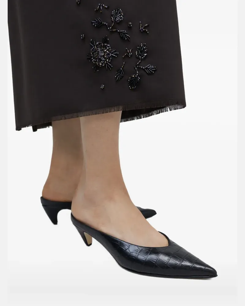 CORDERA Mules mit spitzer Kappe 60mm - Schwarz Schwarz