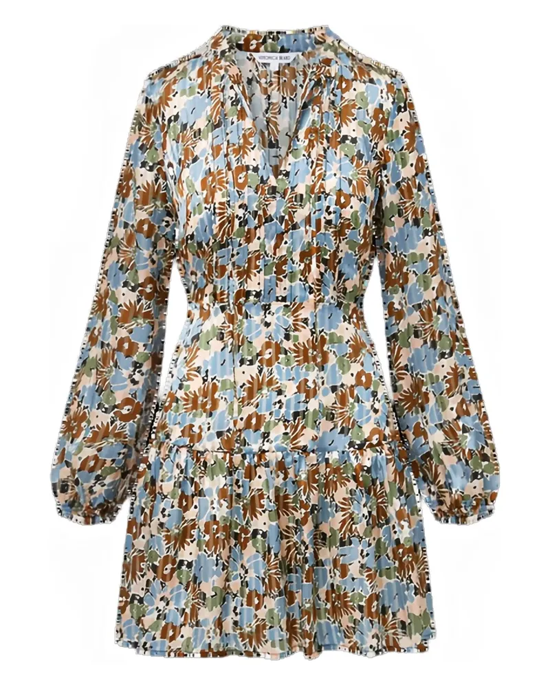 Veronica Beard Nyjah Minikleid mit Blumenmuster - Blau Blau