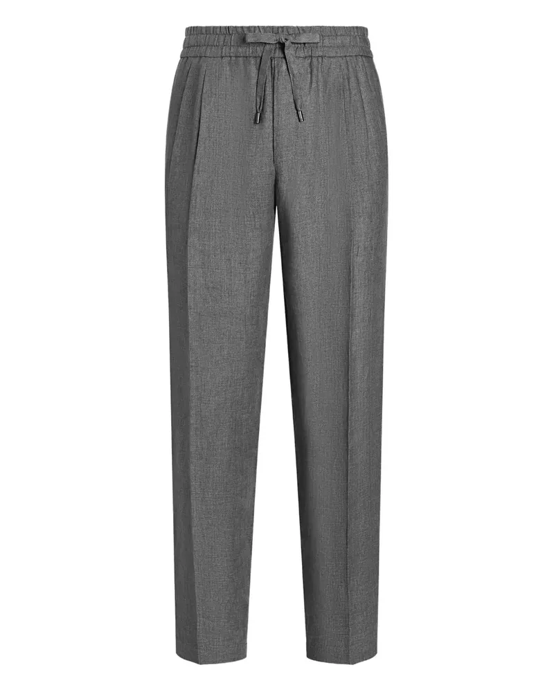 Dolce & Gabbana Tapered-Hose aus Leinen - Grau Grau