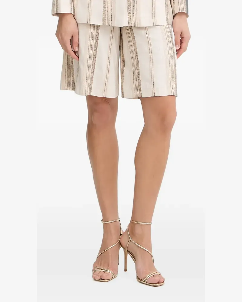 Fracomina striped bermuda shorts - Nude Nude