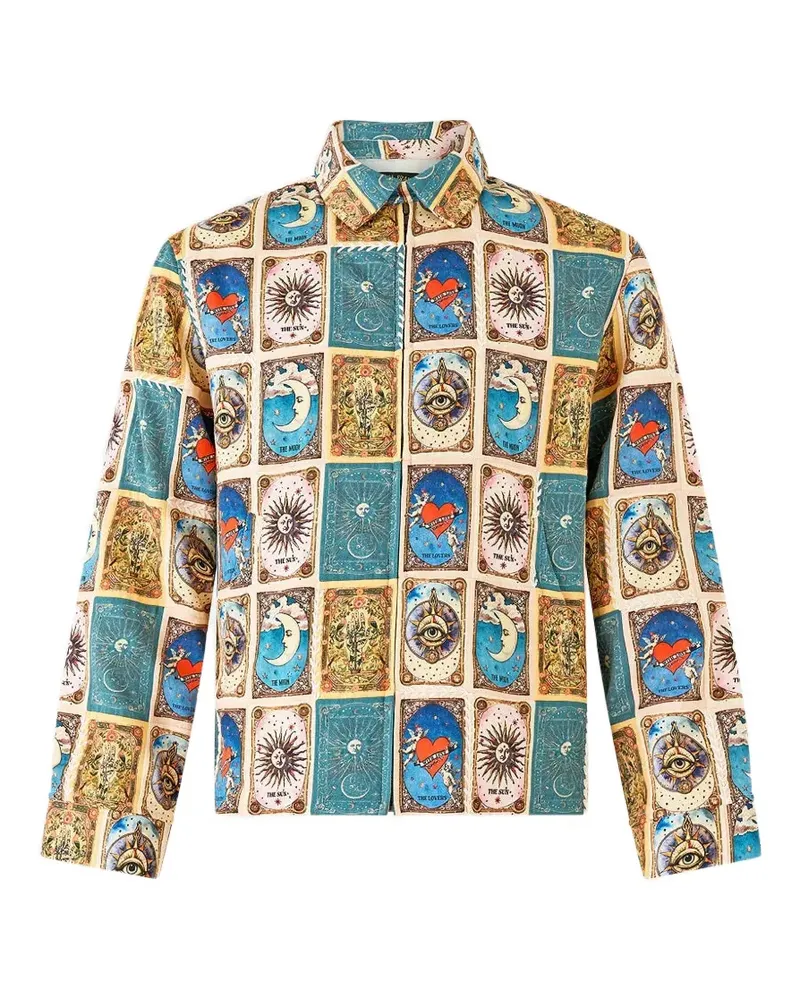 Camilla House Of Horoscopes patchwork jacket - Blau Blau