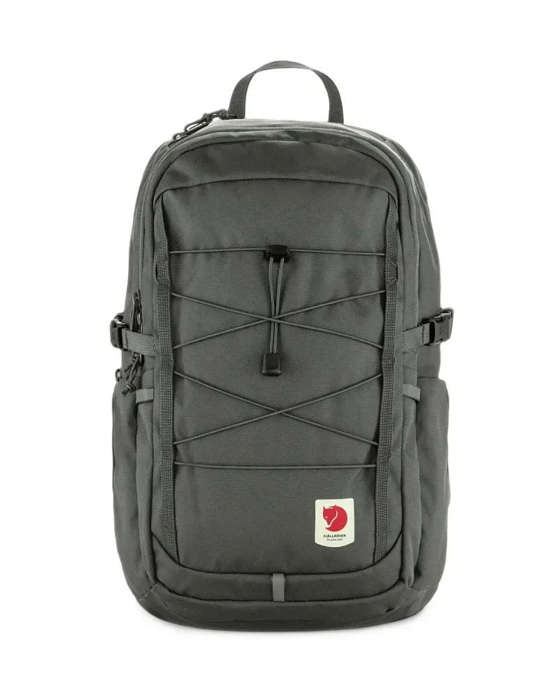 Fjäll Räven Skule Rucksack mit Bungee-Kordel und Logo-Patch - Grün Grün