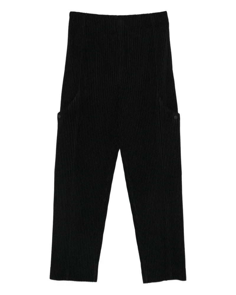 Issey Miyake pleated straight-leg trousers - Schwarz Schwarz