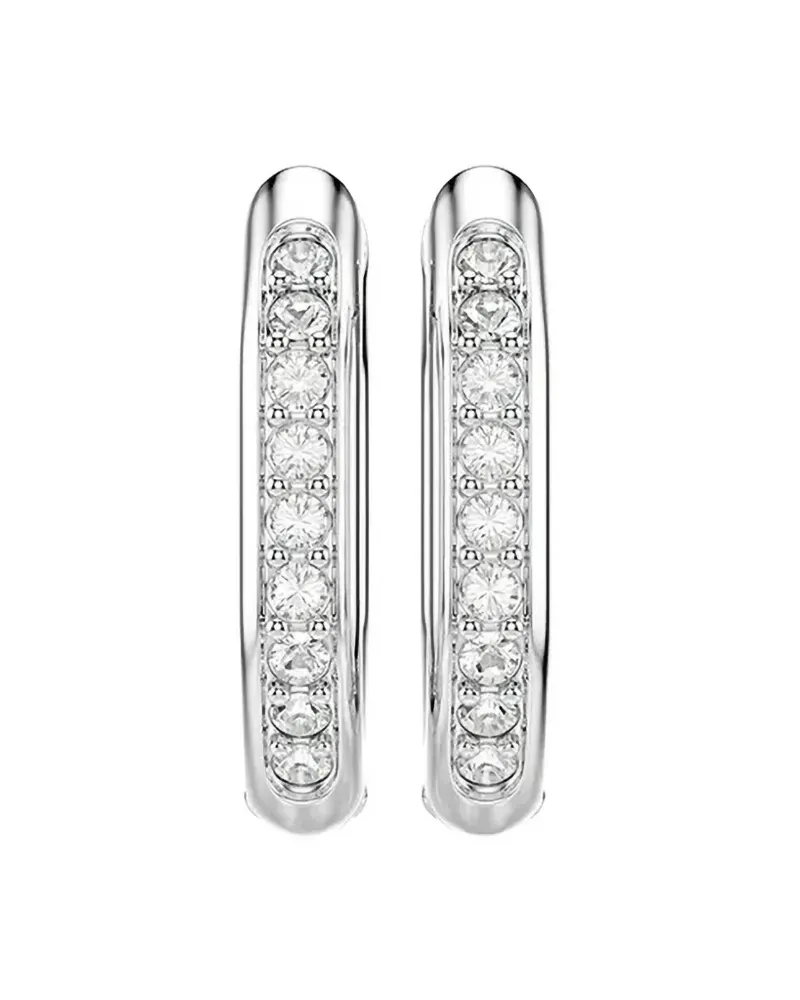 Swarovski Kristallohrringe mit sechseckigem Schliff - Weiß Weiß