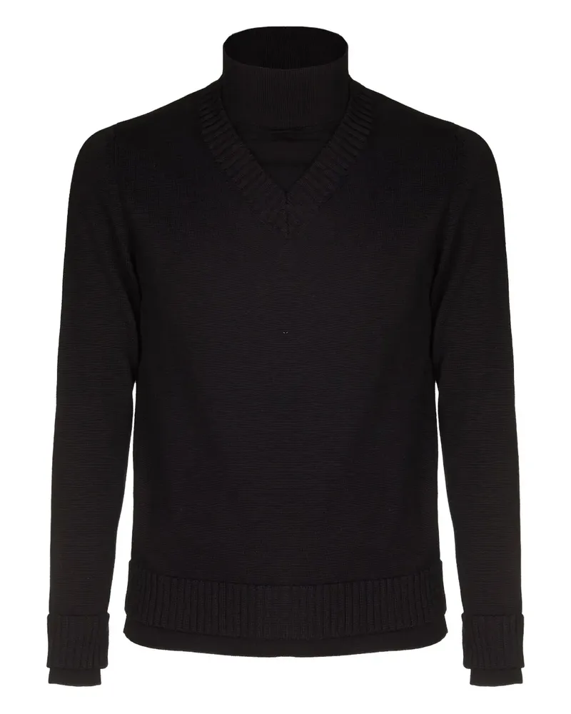 Alpha Studio Pullover mit Rollkragen - Schwarz Schwarz