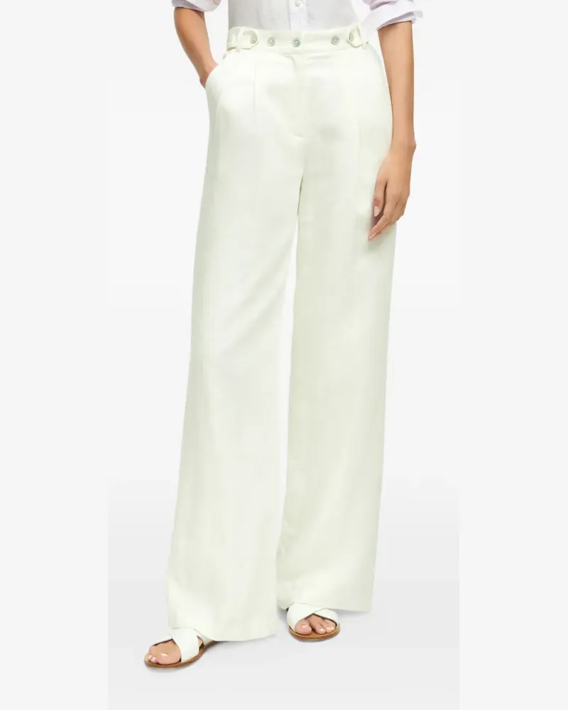 Brooks Brothers Wide-Leg-Hose mit Bundfalten - Nude Nude