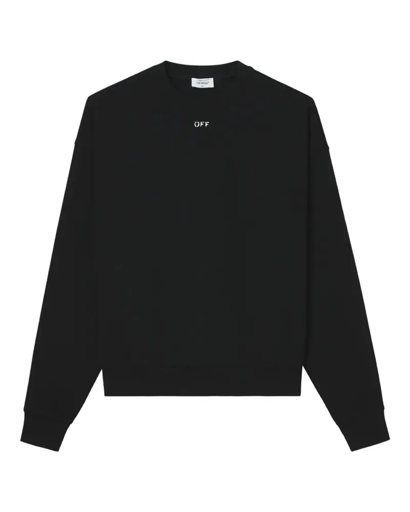 OFF-WHITE Pullover mit Logo-Print - Schwarz Schwarz