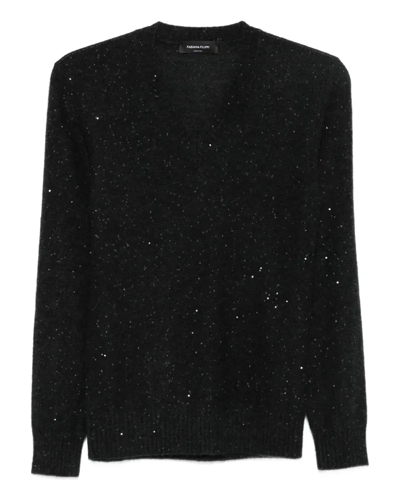 Fabiana Filippi Pullover mit Pailletten - Grau Grau