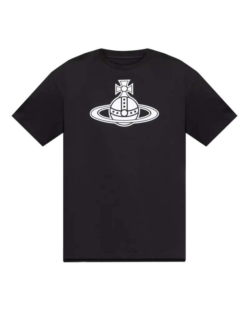 Vivienne Westwood T-Shirt mit Paris Orb-Print - Schwarz Schwarz