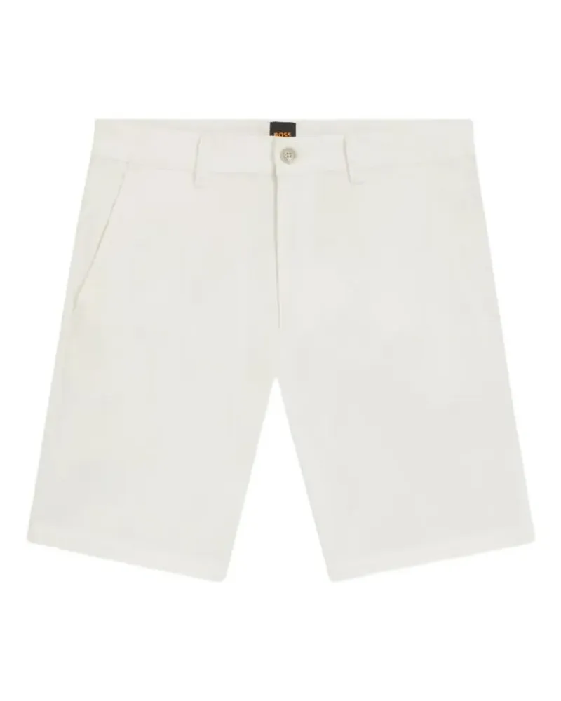 HUGO BOSS Schmale Chino-Shorts - Weiß Weiß