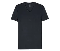Leinen-T-Shirt mit V-Ausschnitt