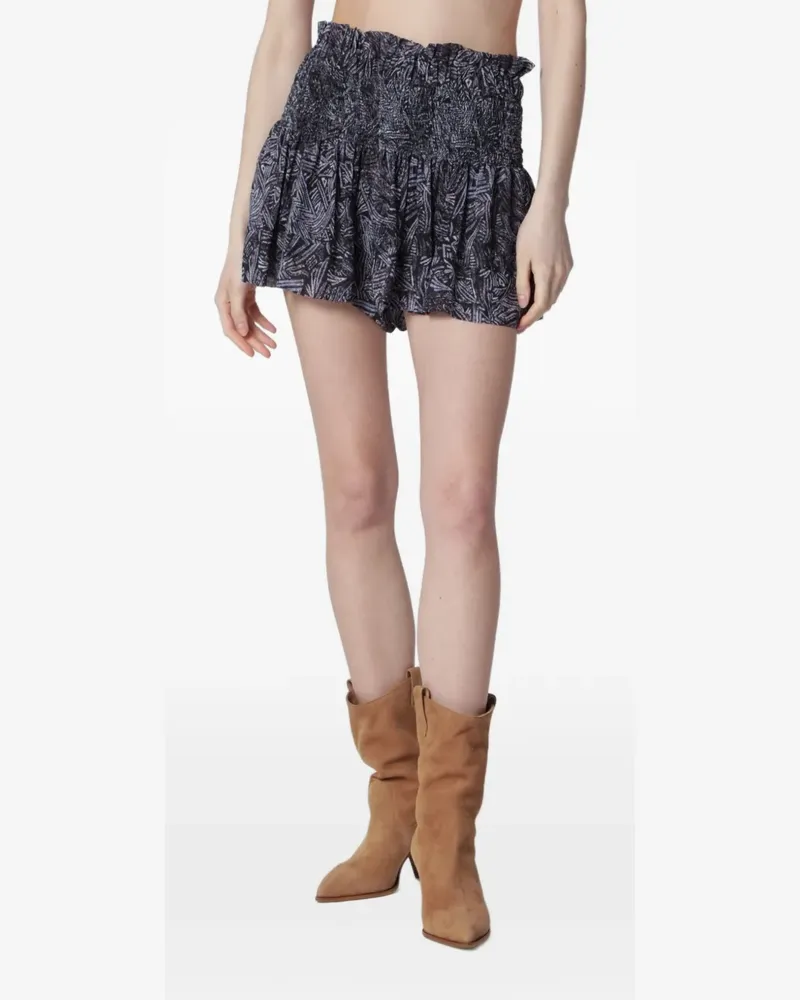 Isabel Marant Maelly smocked shorts - Blau Blau