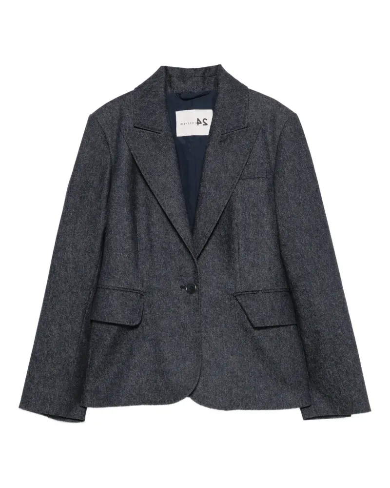 Manzoni 24 Blazer mit fallendem Revers - Grau Grau