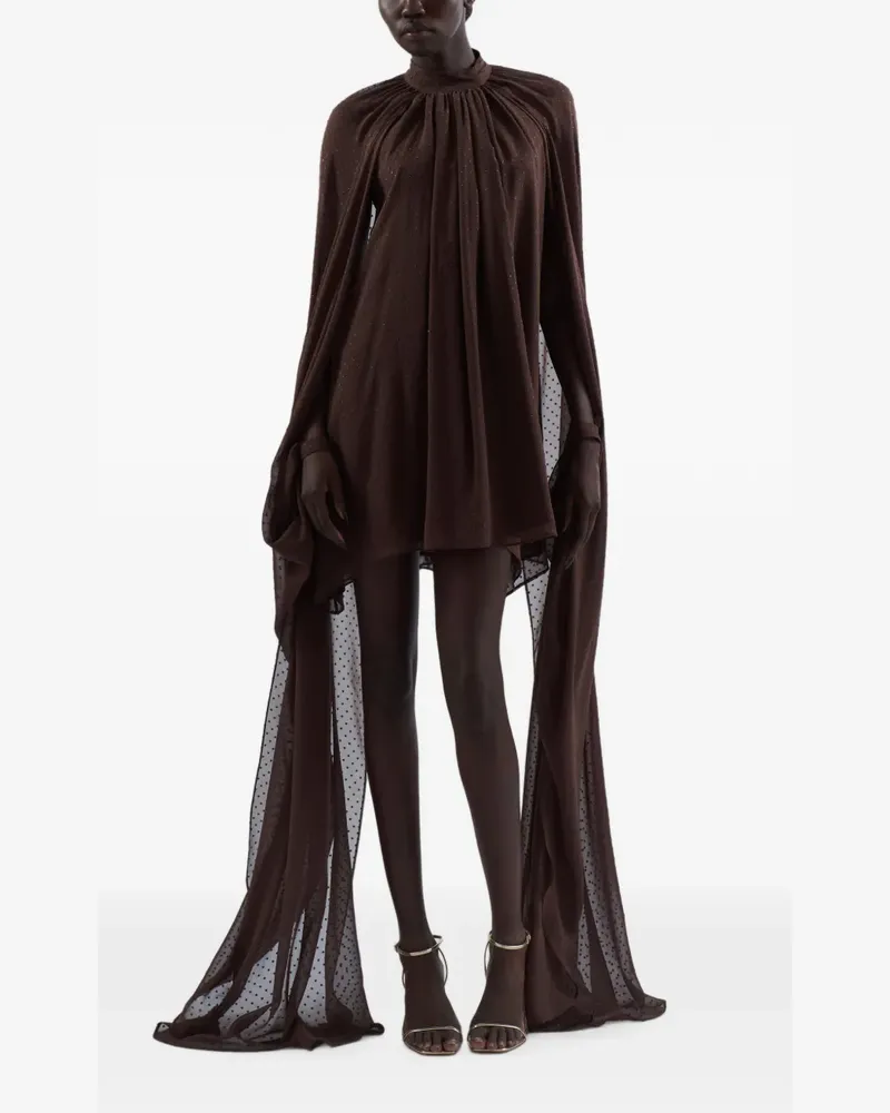 Taller Marmo Drapiertes Etera Minikleid - Braun Braun