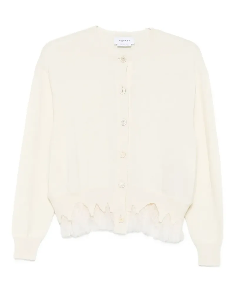 Alexander McQueen Cardigan mit Spitze - Nude Nude
