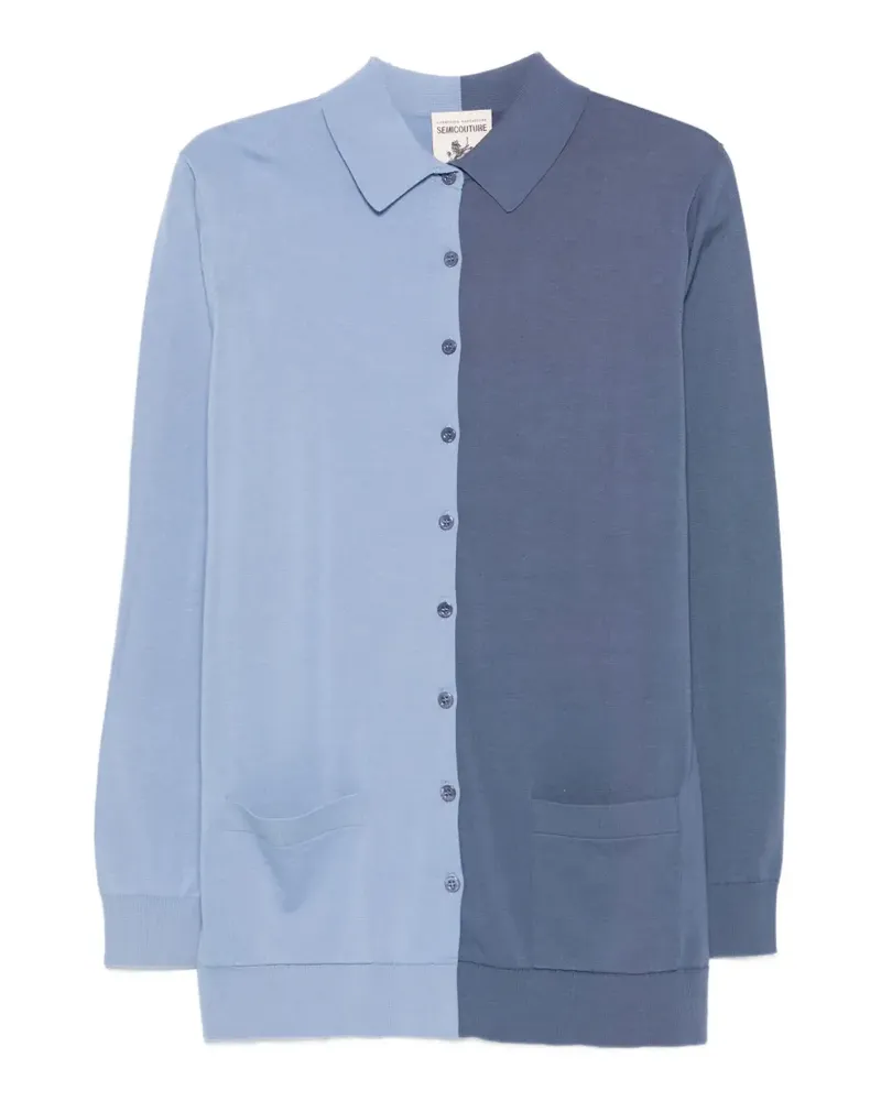 Semicouture colour-block cardigan - Blau Blau