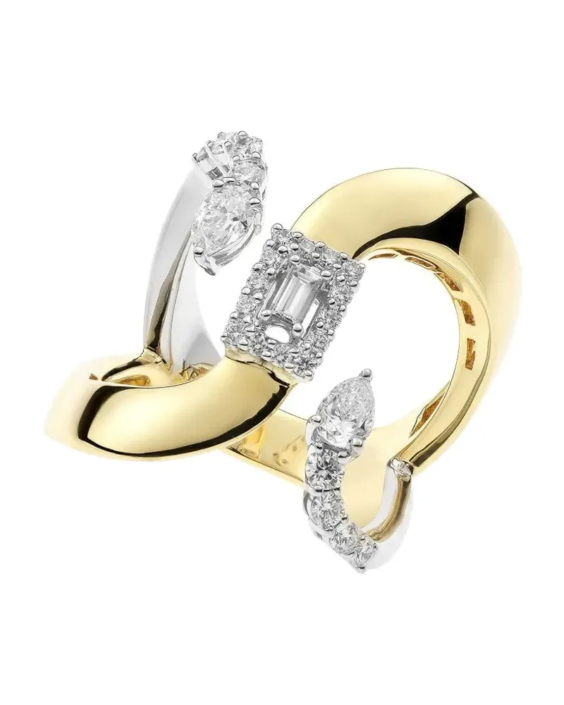 YEPREM 18kt Gelbgoldring mit Diamanten Gelb