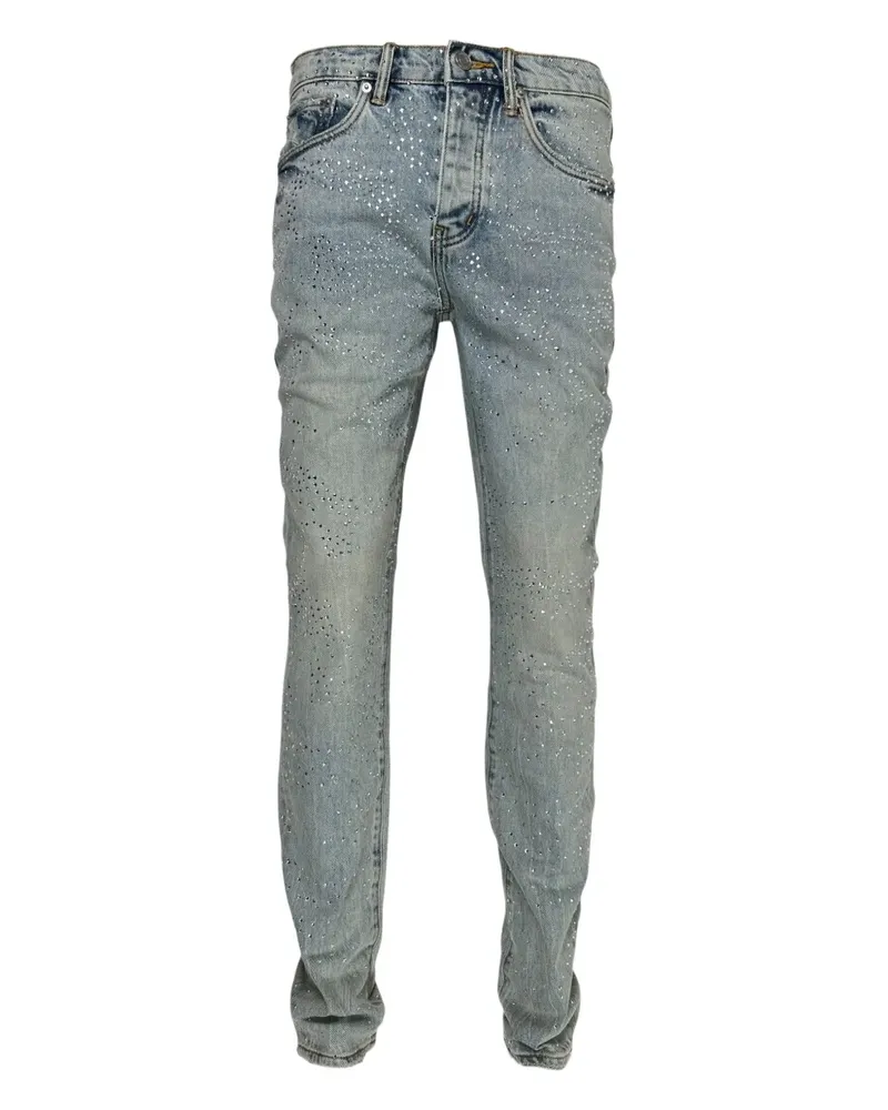 PURPLE BRAND Atlin Blitz Jeans mit Strass - Blau Blau