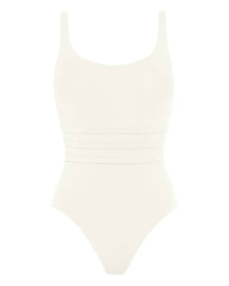 Eres Asia Badeanzug mit gestreiften Einsätzen - Weiß Weiß