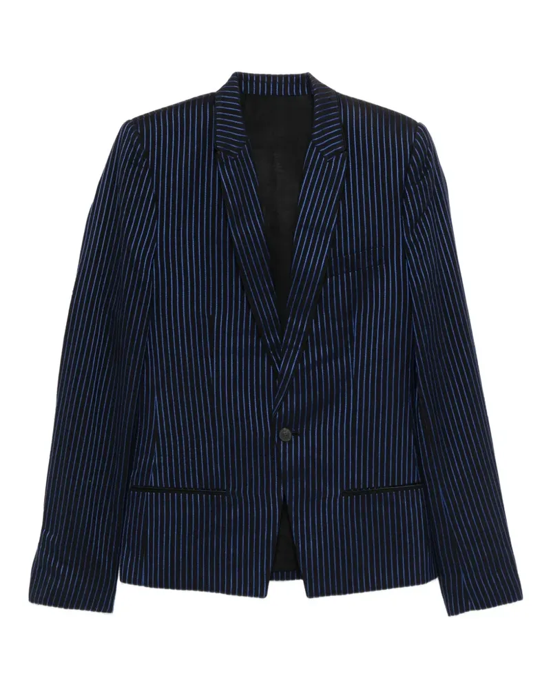 Haider Ackermann Changeant Jacke mit Nadelstreifen - Schwarz Schwarz