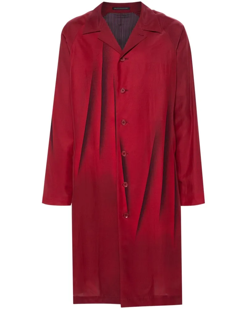 Yohji Yamamoto Mantel mit abstraktem Print - Rot Rot
