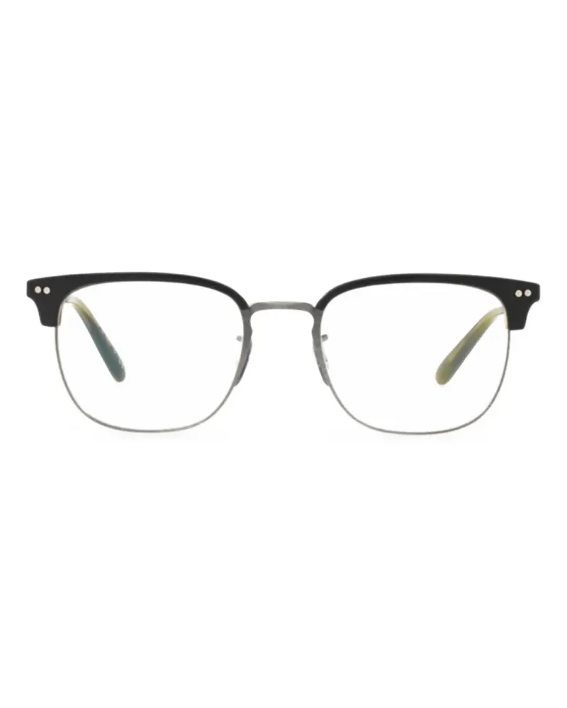 Oliver Peoples Willman' Brille mit halbrunden Gläsern - Schwarz Schwarz