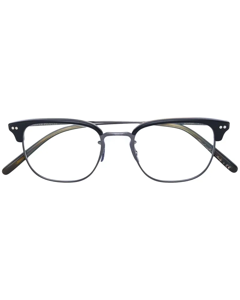 Oliver Peoples Willman' Brille mit halbrunden Gläsern - Schwarz Schwarz