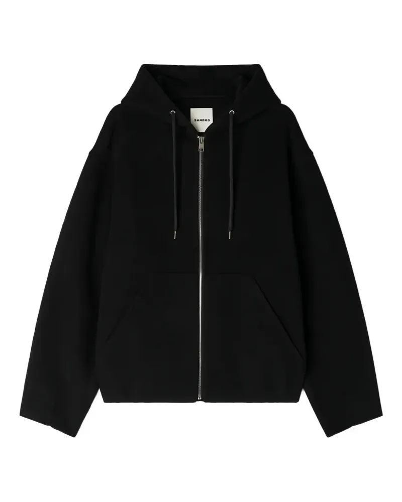 Sandro Kapuzenjacke mit Kragen - Schwarz Schwarz