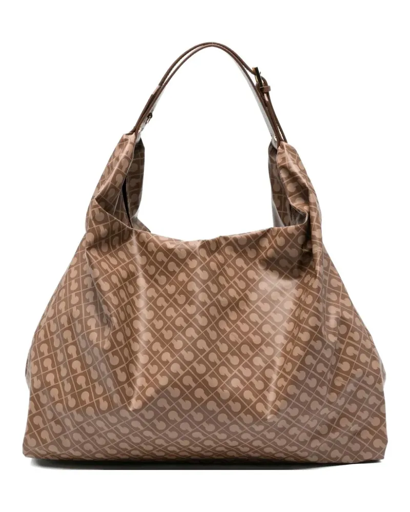 Gherardini Amazonia Tote Bag mit Monogramm-Print - Braun Braun