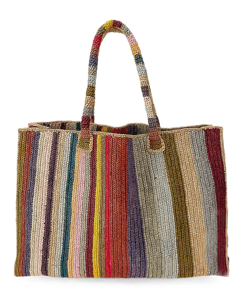 Gabriele Frantzen Weekender stripe-knit tote bag - Rot Rot