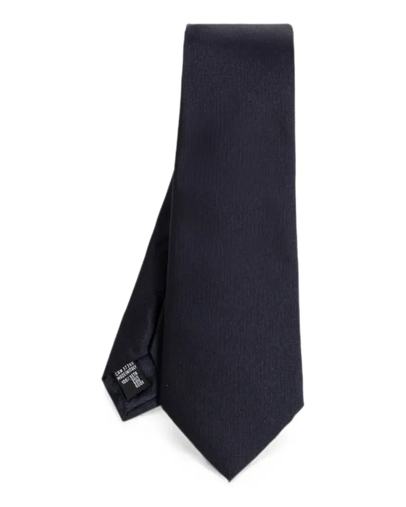 Giorgio Armani Krawatte mit Logo-Stickerei - Blau Blau