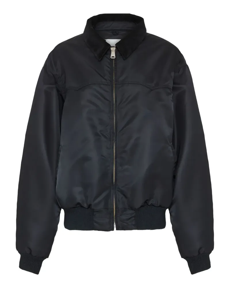 Maison Margiela Bomberjacke mit Kord-Kragen - Schwarz Schwarz