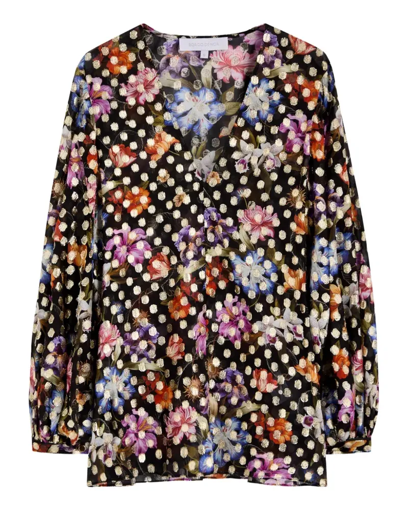 Borgo De Nor Stellan floral-print blouse - Schwarz Schwarz