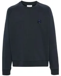 Kitsuné Sweatshirt mit Fuchs-Patch Blau